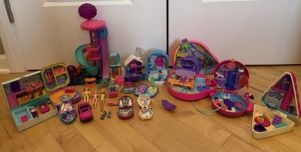 Polly Pocket Bluebird Toys Vintage & Modern Village School Pollyville Lot